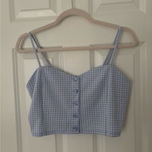 Forever 21 Blue Gingham Women's Top